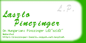 laszlo pinczinger business card